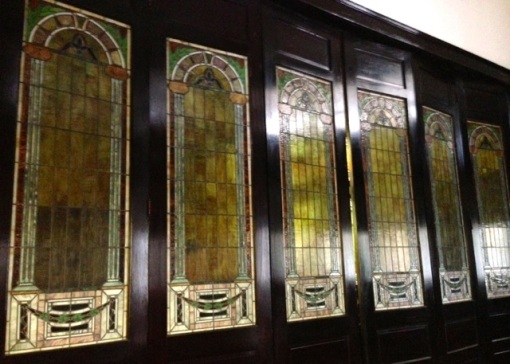 Doors at the back of the sanctuary